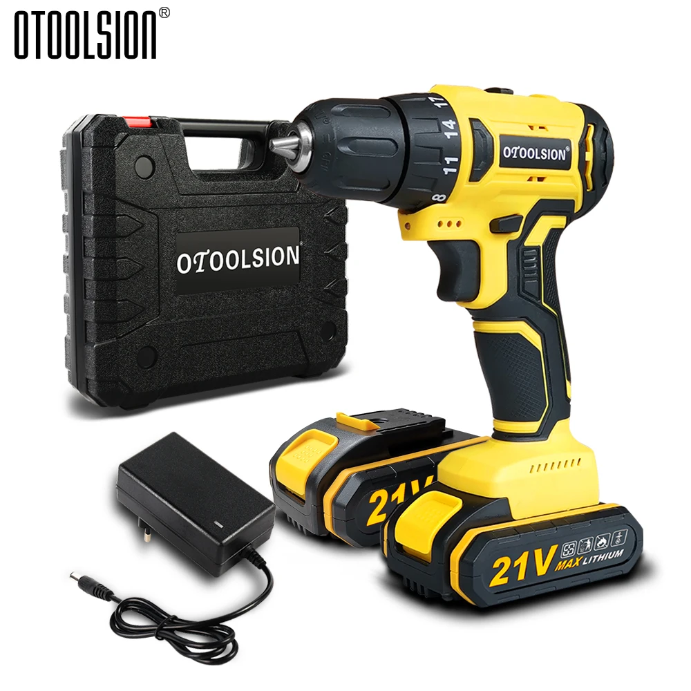 

Дрель аккумуляторная OTOOLSION, 21 в, бесщеточный двигатель, многофункциональные электроинструменты, перезаряжаемая отвертка с батареей 1,5 Ач дл...