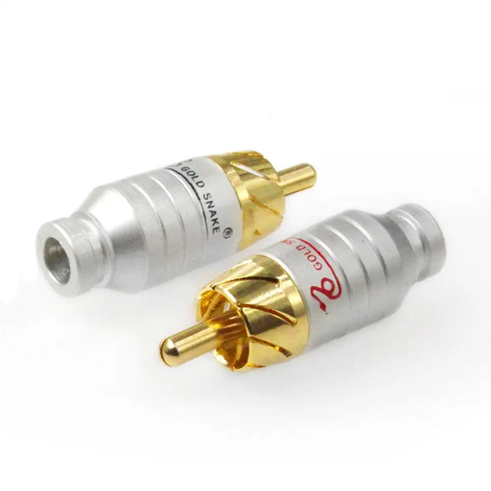 Hifi 4 шт. Позолоченный разъем RCA соединительный кабель для самостоятельного