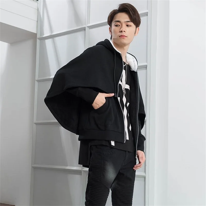Men's outerwear Winter and winter hoodie slimming with fleece thickening hoodie for men casual coat youth student trend
