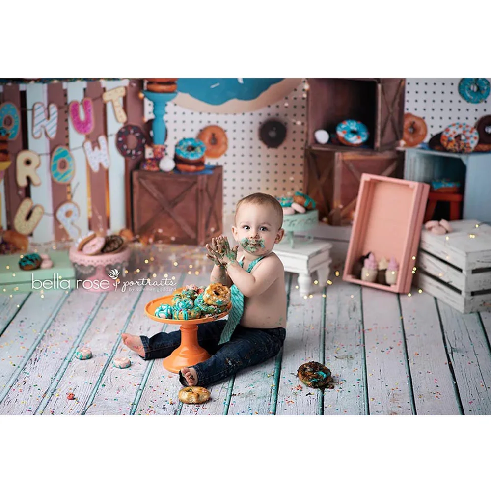 Donuts Wall Newborn Children Birthday Art Photography Backdrop Sweet Shop Baby Portrait Background Photo Studio Photocall | Электроника