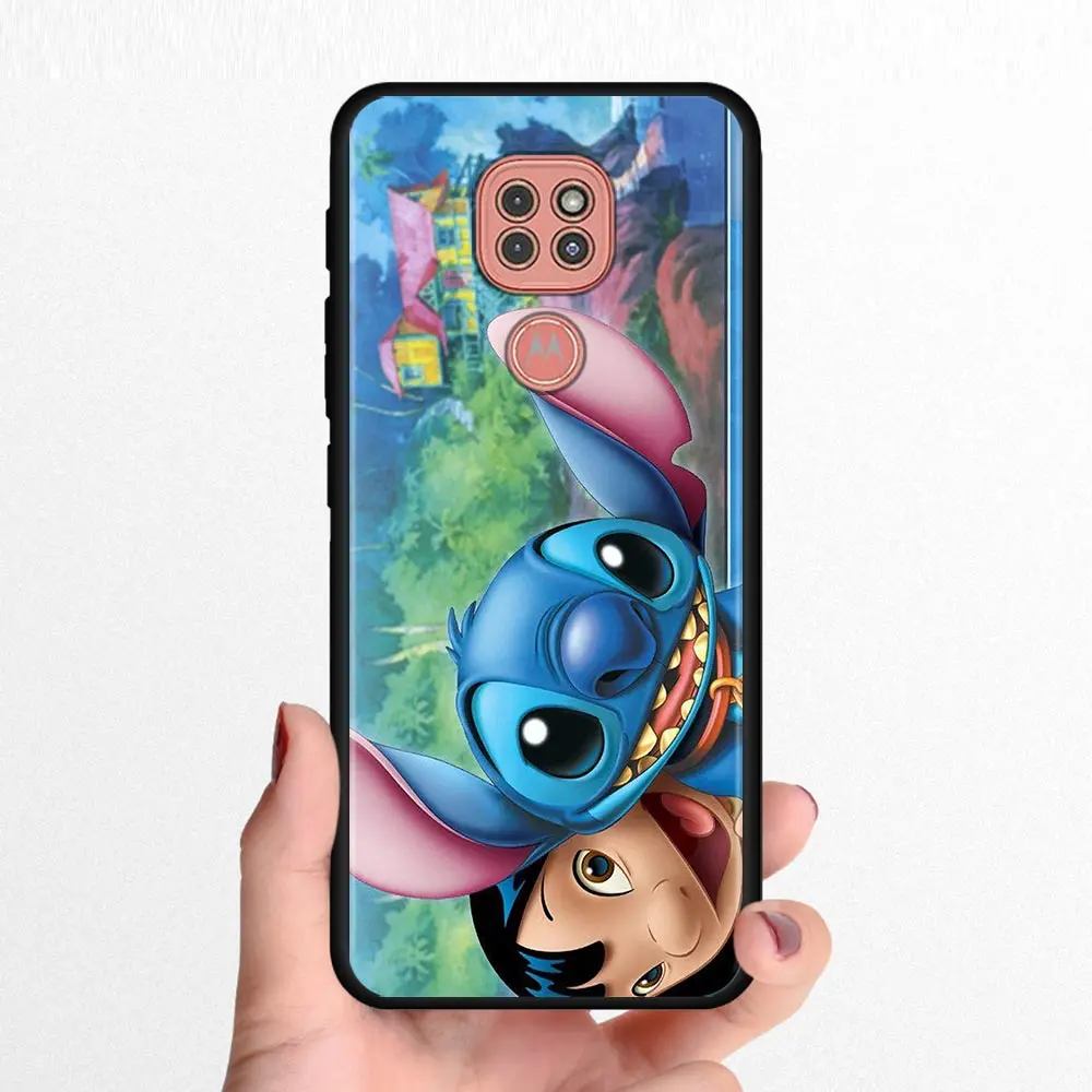 cute lilo stitch phone case for motorola moto g30 g9 play g9 plus one fusion plus g8 power lite e6s soft silicone back cover free global shipping