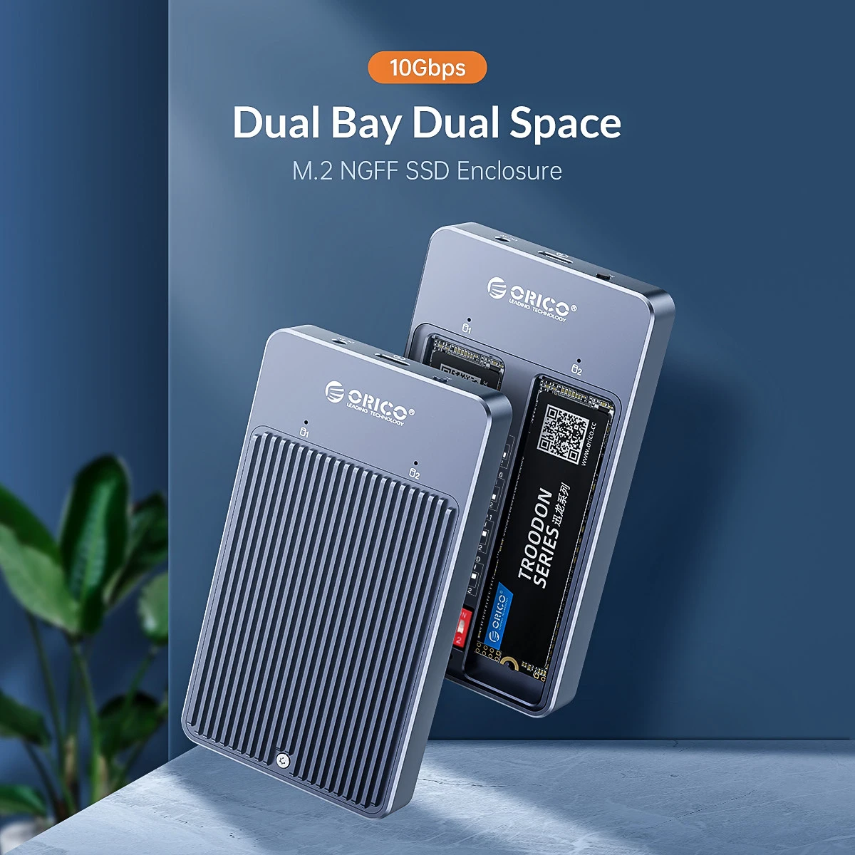 Чехол ORICO LSDT RAID Dual Bay M2 SSD с поддержкой M.2 NGFF SATA Disk для B Key &amp + M режима PM/RAID 0/RAID 1/jino |