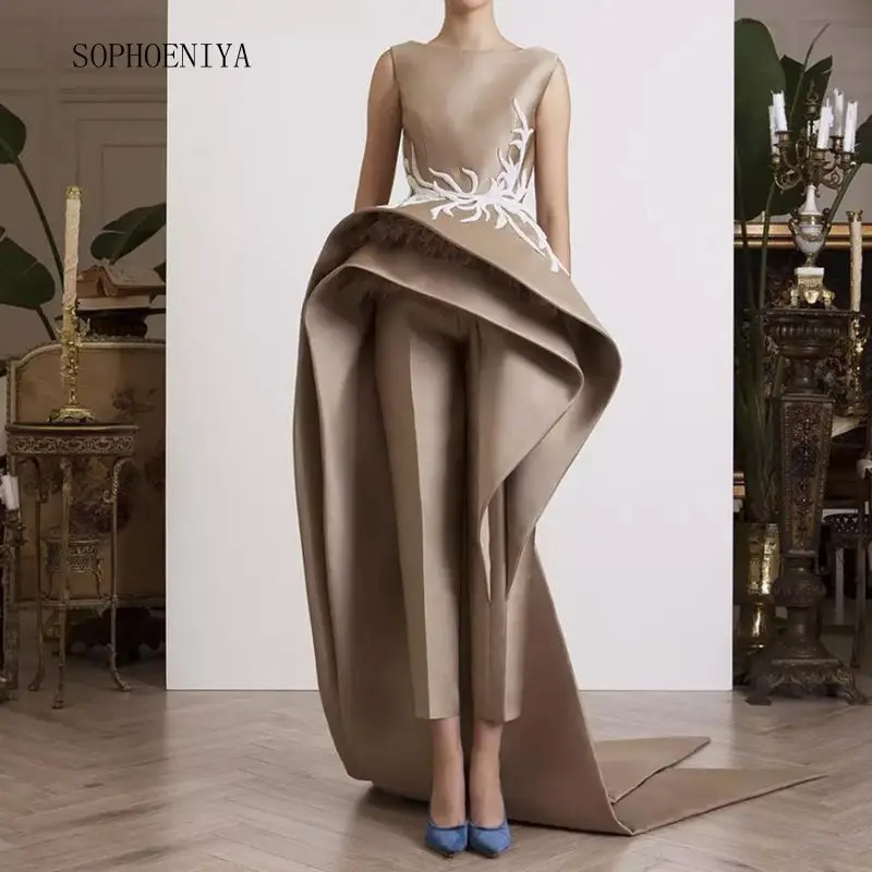Халат de soiree 2021 платье из атласа avondjurk вечернее с кружевной аппликацией платья