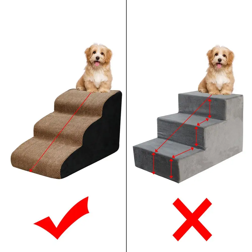 Лестница для маленьких собак и кошек 3 уровня нескользящая Съемная моющаяся