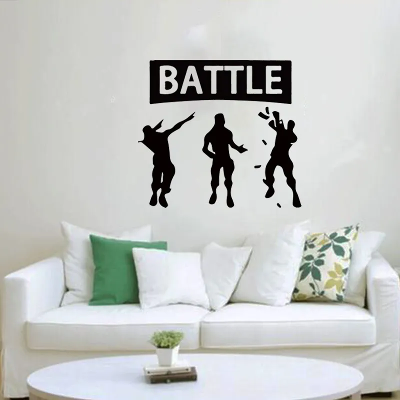 Съемные наклейки на стену для мальчиков в стиле битвы настенные картинки