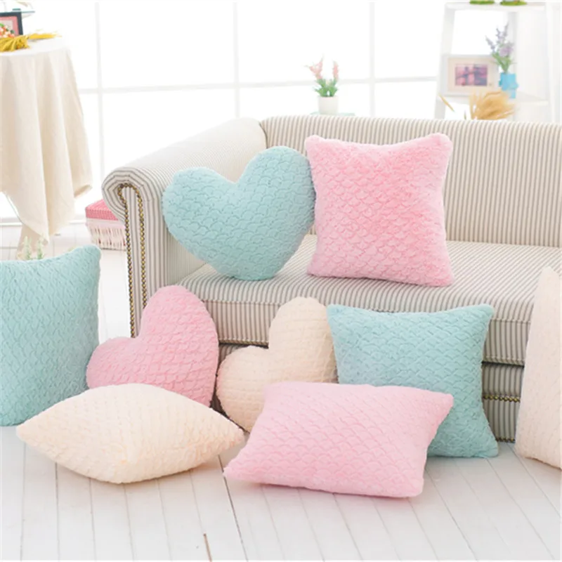 

Pillow Stuffing Crown Plush Pillow Stuffed Soft Heart Square Rectangle Shape Throw Cushion Baby Kids Gift Girls Room Decoration