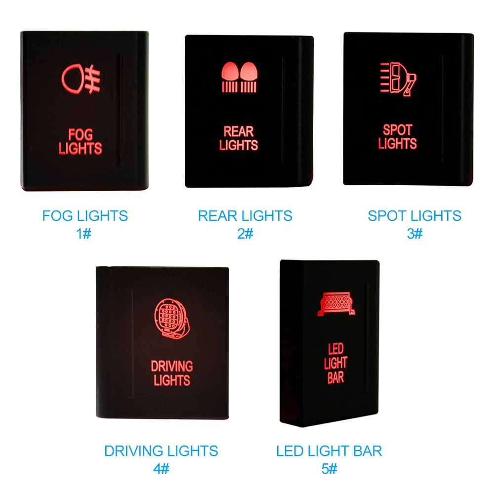 Переключатель 12 В красный двойной светильник свет ВКЛ./ВЫКЛ. Кнопка переключения