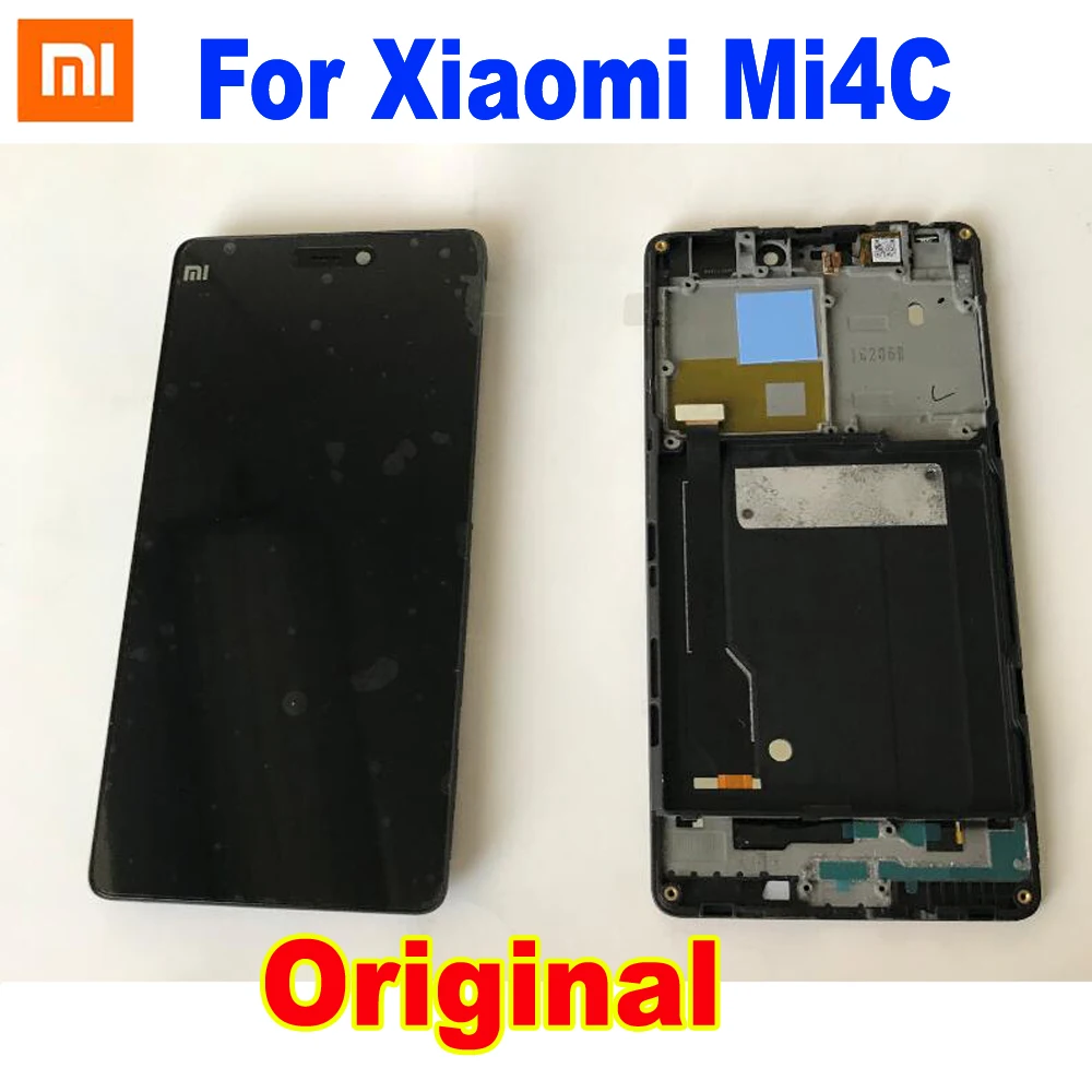 

100% Оригинальный Новый ЖК-дисплей Сенсорная панель экран дигитайзер в сборе с рамкой для Xiaomi Mi4C M4C MI 4C телефон датчик Pantalla