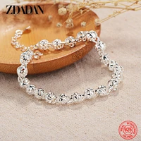 zdadan 925 sterling silver hollow exquisite round ball bracelet womens wedding jewelry accessories