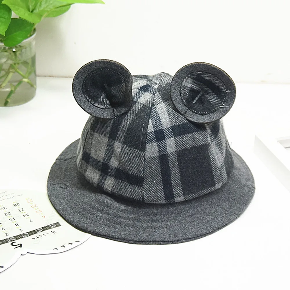 H7510 детская Милая шляпа ведро осень зима для девочек и мальчиков Повседневная