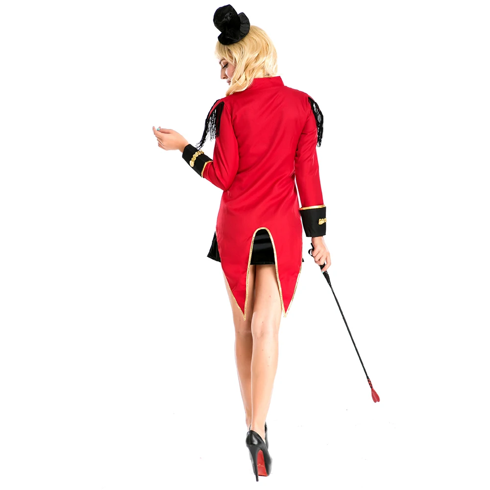 Сексуальное женское платье для косплея взрослых красное танцевальное в цирковом