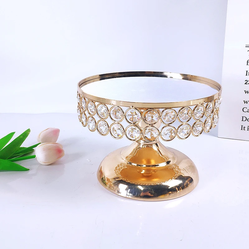 Золотая Античная металлическая круглая подставка для торта набор свадьбы дня