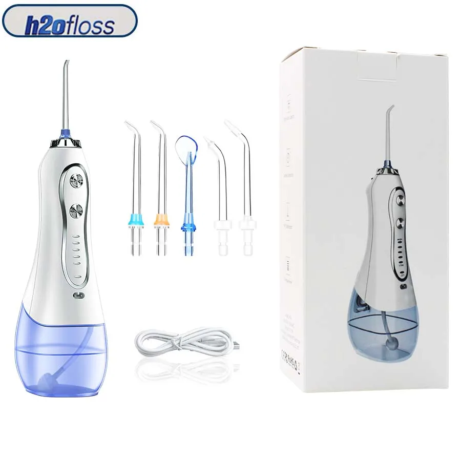 H20floss 5 режимов ирригатор для полости рта портативный водный ирригатор зубная нить USB перезаряжаемая струя воды 300 мл очиститель зубов