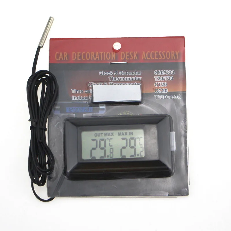 

Mini Digital Electronic Temperature Gauge Meter Indoor Outdoor LCD Display Thermometer for Car Greenhouse Office Home