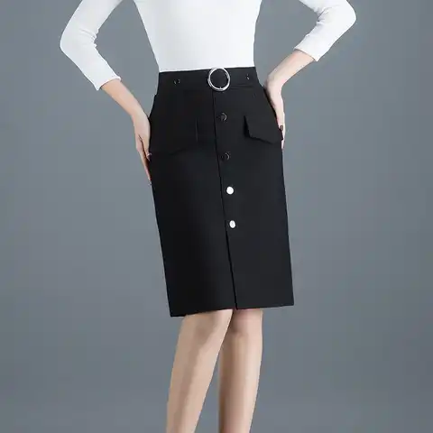 2022 Summer New Korean Women High Waist Stretch Bag Hip Skirt Casual Simple Solid Color Skirt Suit Short Skirt Free Shipping