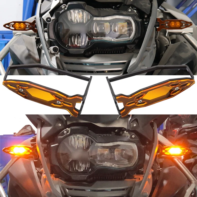 For BMW- R1250GS R1200GS LC ADV F750GS F850GS Front Turn Signal Protector Indicator Light Grille Guard Cover | Автомобили и