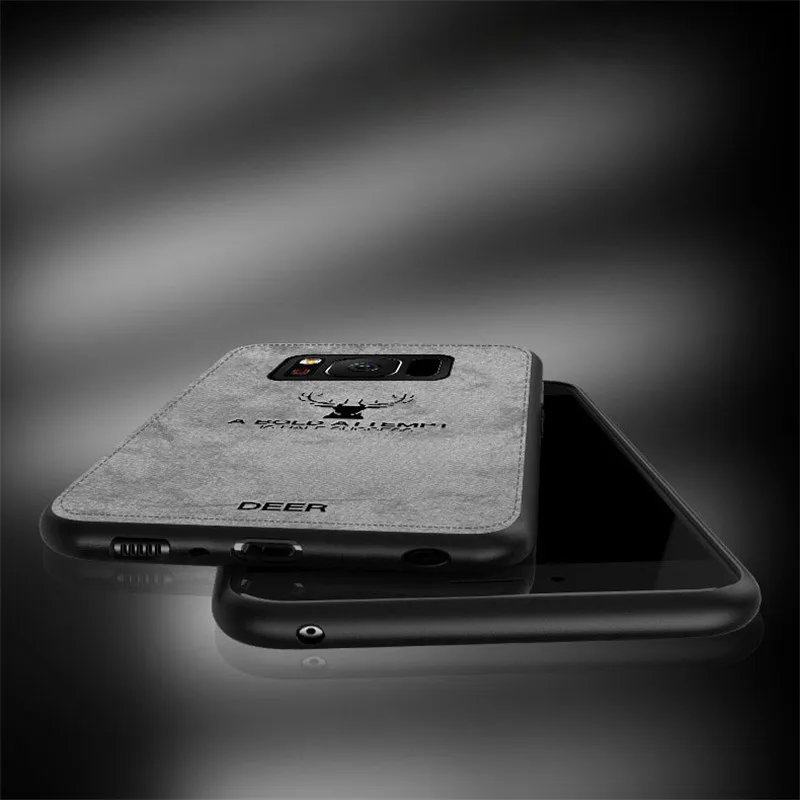 Тканевый чехол с текстурой для Samsung Galaxy S10 S9 S8 Plus Note 9 S9plus рисунком оленя мягкая