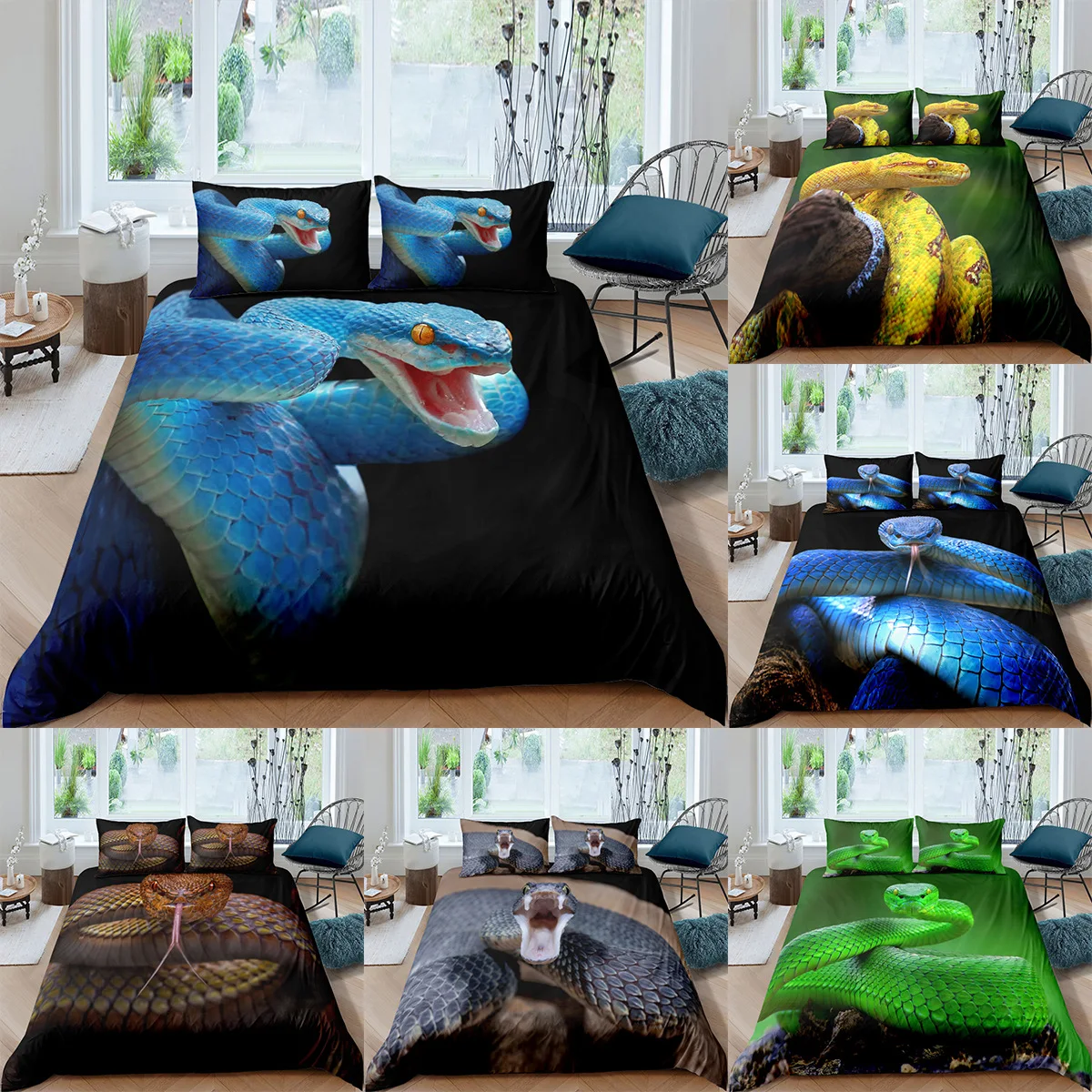 

Комплект постельного белья из 2/3 предметов, с пододеяльником и наволочками