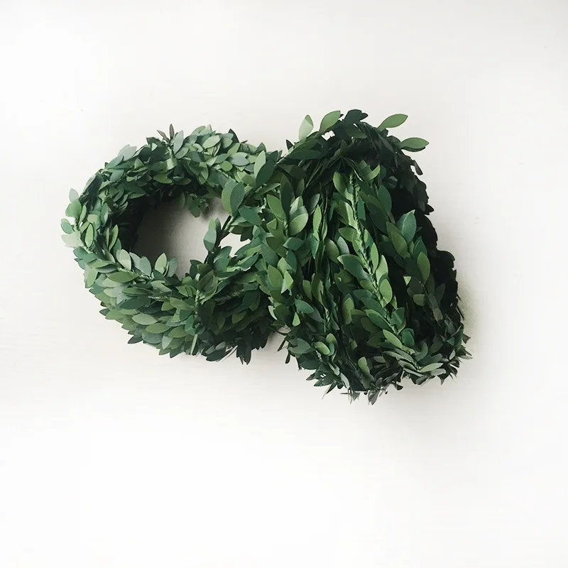 Wire Green Christmas Rattan DIY Woven Handmade Vines 7.5 MetersLeaves Decoration New Artificial Garland Rustic Wedding | Дом и сад