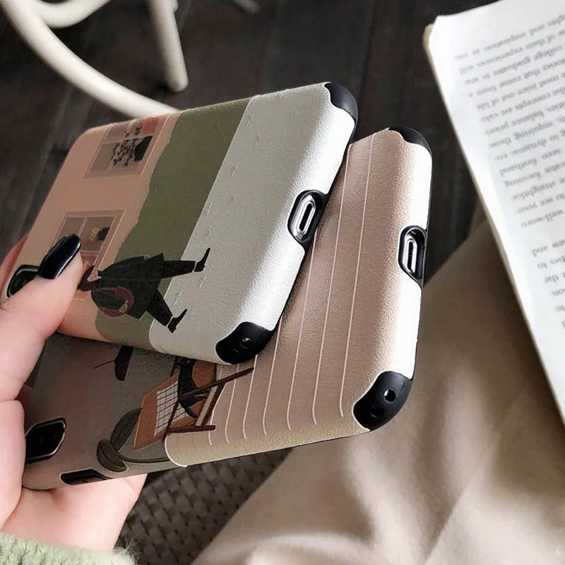USLION Silk Texture Cartoon Cats Cases Cover For iPhone X XR Xs Max Soft TPU Silicone Matte Back 6 6s 7 8 Plus |