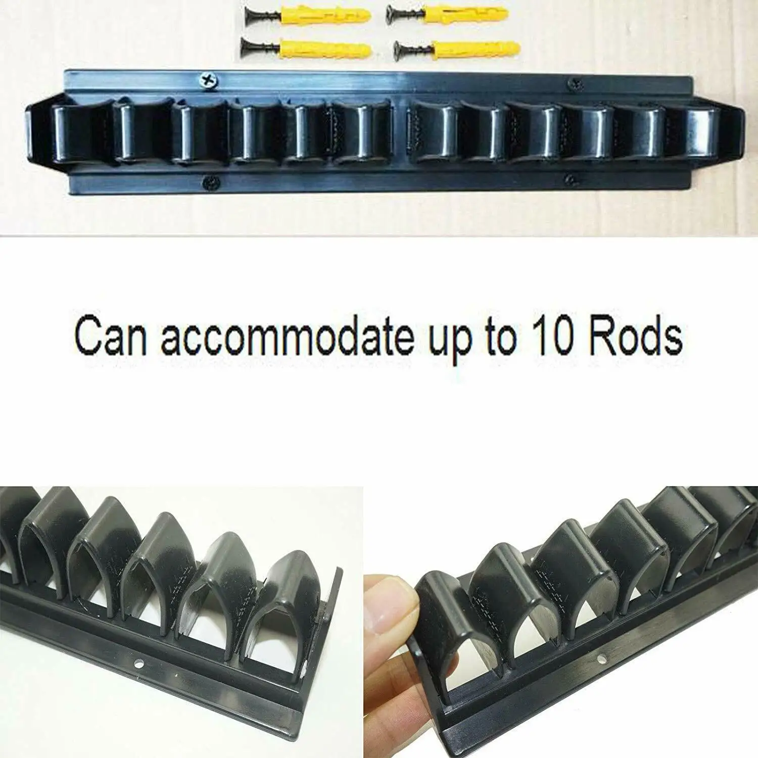 Вертикальная стойка для 10 удочек-пластиковые держатели удочек/Универсальные |