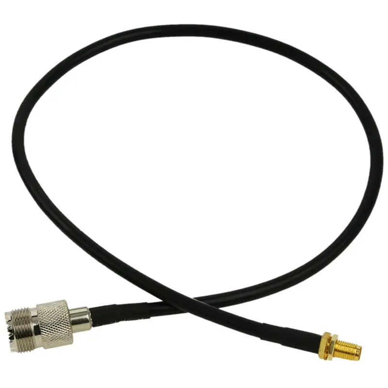 Радиочастотный коаксиальный кабель SMA female to UHF SO239 PL259 RG58 50 см|Сетевые шнуры и