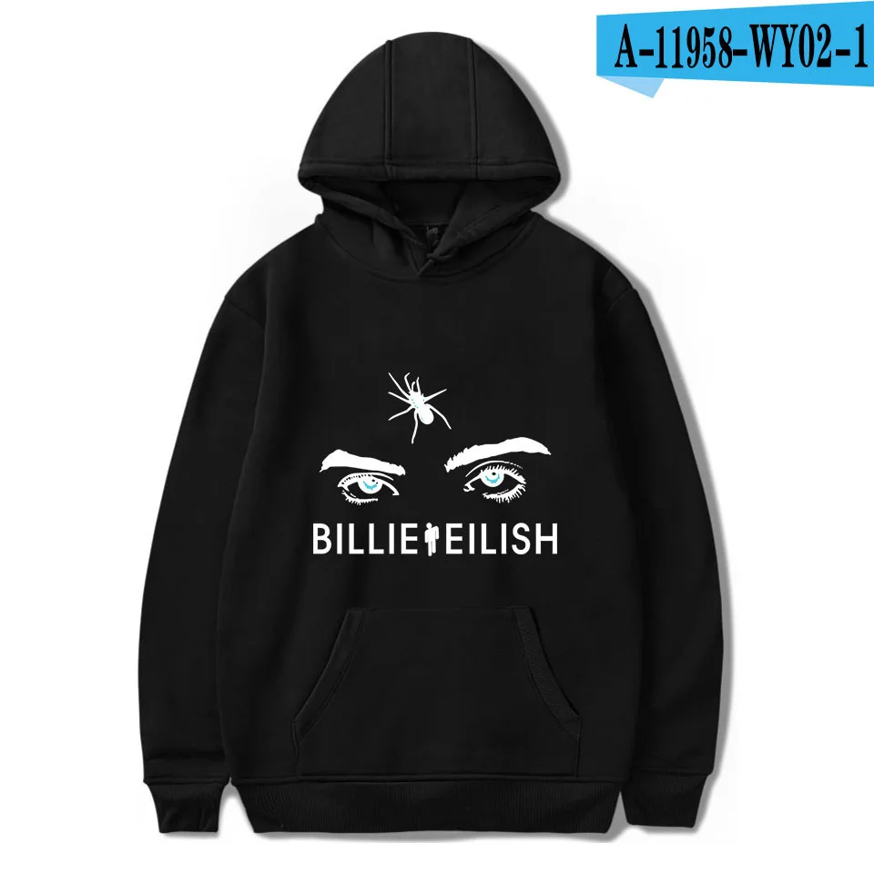 Худи Billie Eilish, забавная Толстовка KPOP, пуловер с капюшоном для женщин и мужчин, худи большого размера, уличная толстовка, одежда в стиле хип-хоп - Цвет: 007