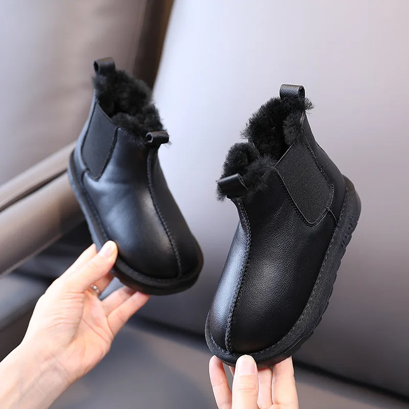Ботильоны детские черные с плюшевой подкладкой на возраст 1 3 года|Сапоги| |