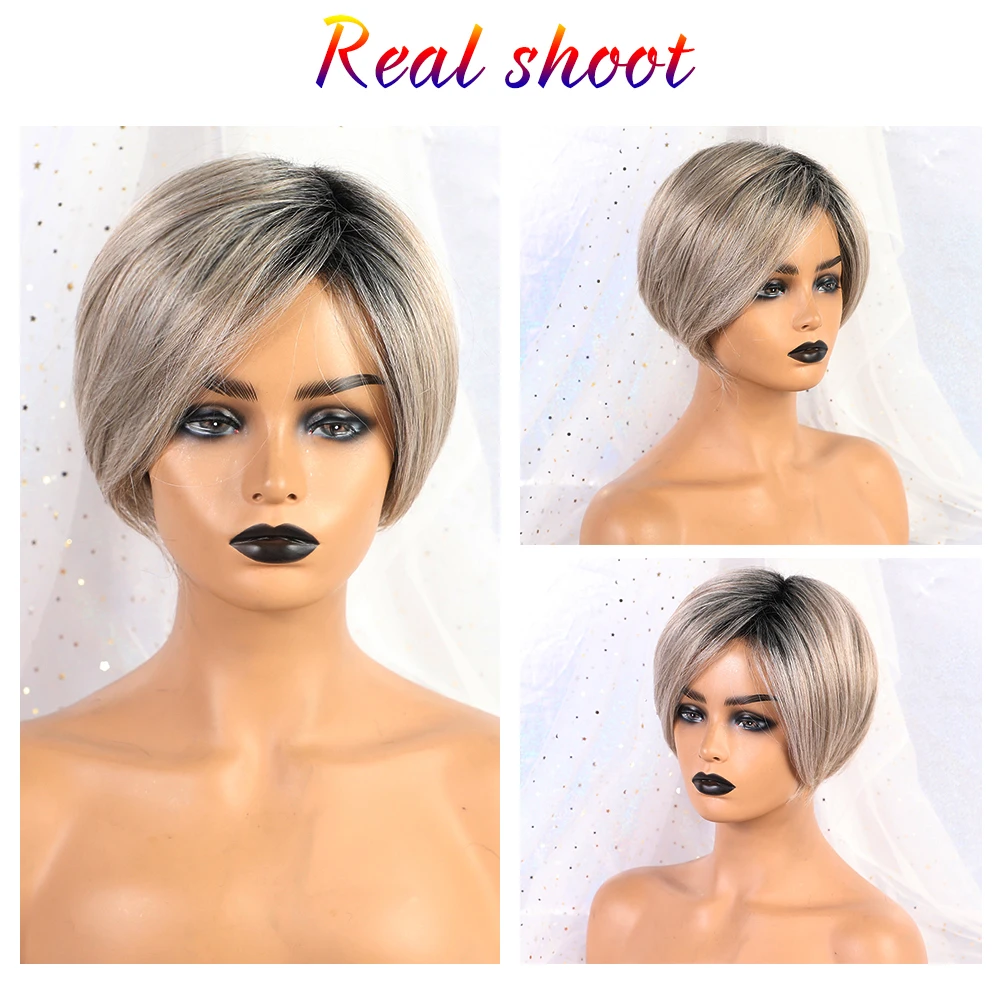 INHAIR cube женские парики 10 дюймов новые синтетические смешанные волосы натуральные