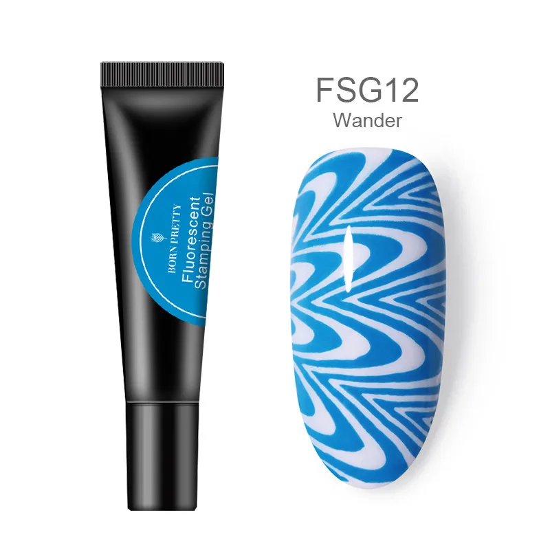 FSG12 Гель-лак Born Pretty, 8 мл, гель для стемпинга ногтей, цветной лак, отмачиваемый лак, штамповочный УФ-гель, пластина для стемпинга для нейл-арта - Цвет: FSG12