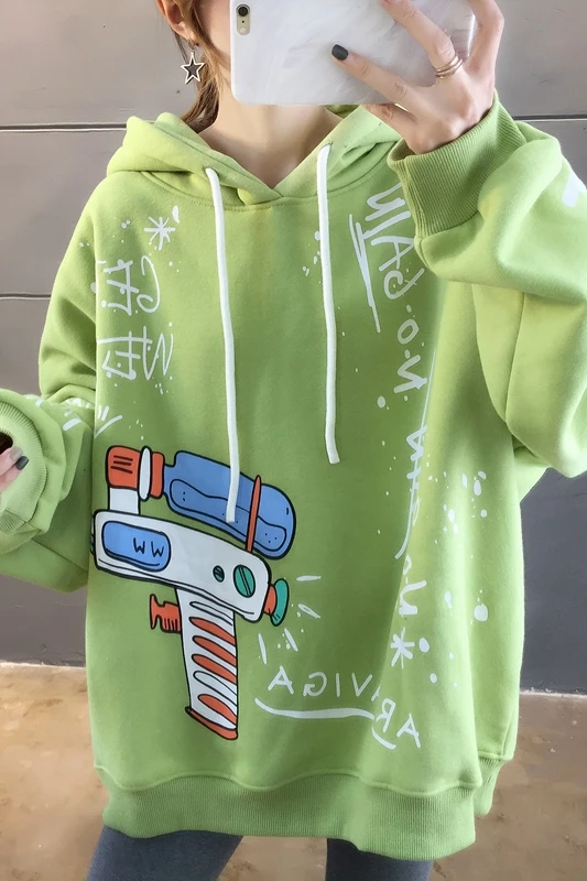 

Drop Ship Oversized Women Hoodies Sweatshirts Casual Loose Korean Style Cute Harajuku Couples Pullovers Christmas Women Hoodies