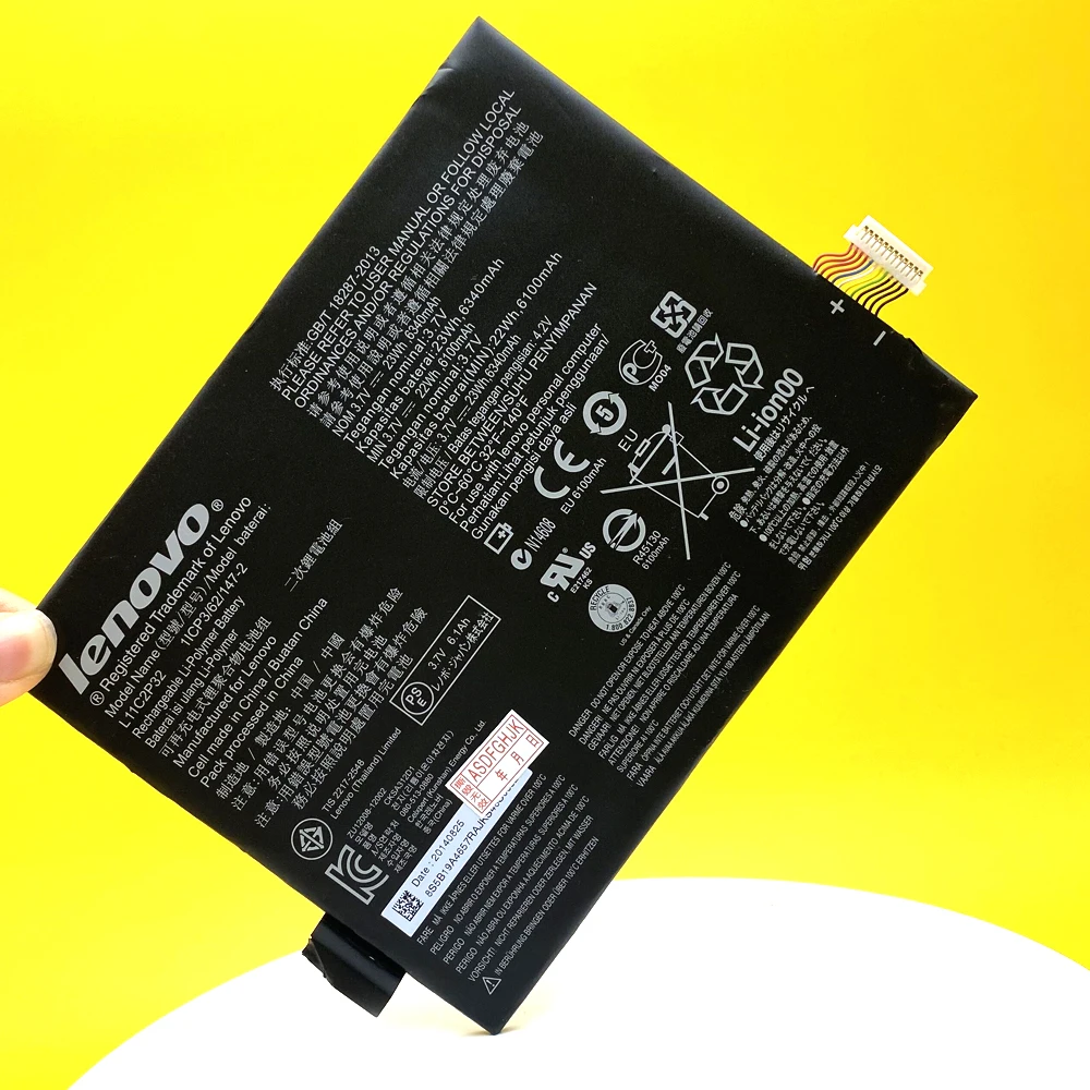 Bater&iacute;a Original para tel&eacute;fono m&oacute;vil Lenovo IdeaTad S6000, S6000-F-H, A7600, A7600-HV, A7600-F, A10-80, A10-80HC, 6340mA, L11C2P32, novedad-3