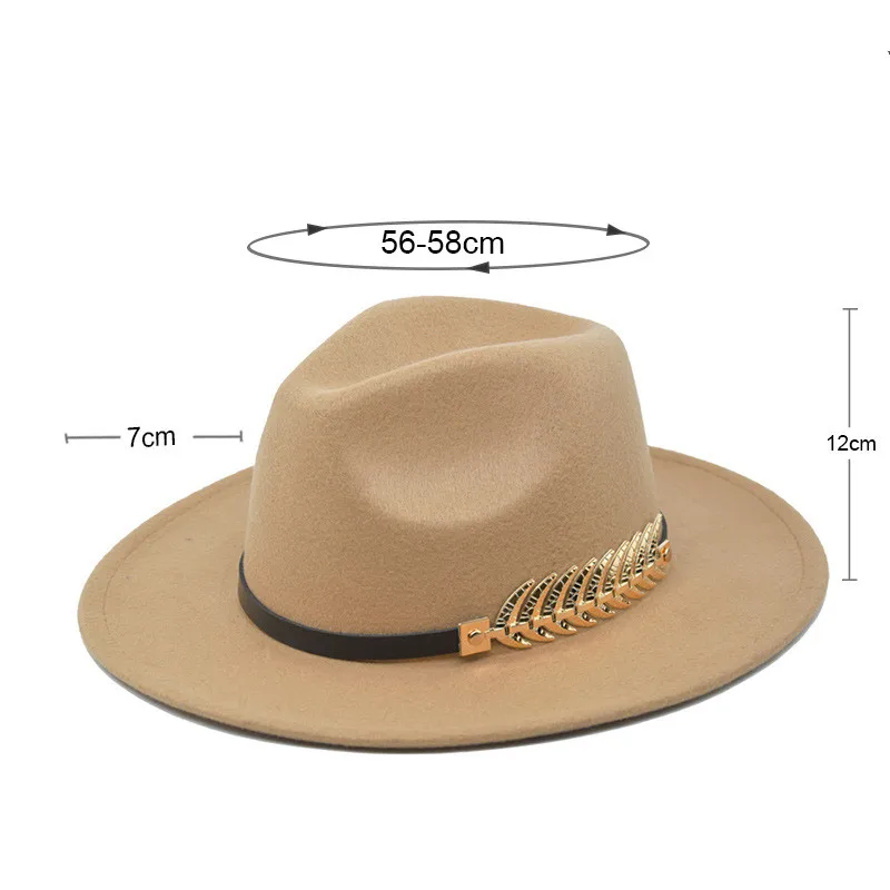 2020 High Quality Vintage Classic Felt Jazz Fedora Hat Big Brimmed Hat Cloche Cowboy Panama for Women Men Bowler Hat Fedoras images - 6