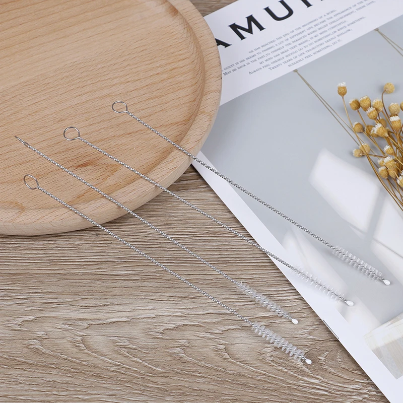 Соломенная щетка 4 шт Многоразовые нержавеющей стали питьевой соломинки