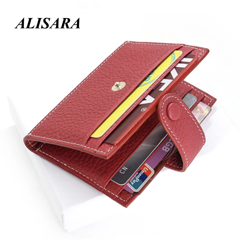 

Original first layer cowhide buckle card holder ladies leather driver's license mini cute small card holder coin purse