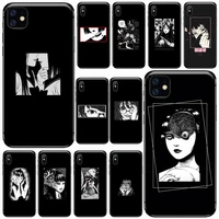 japan horror comic tomie junji itou phone case for iphone 11 12 pro xs max 8 7 6 6s plus x 5s se 2020 xr soft silicone cover