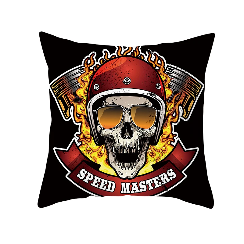 Хэллоуин Декор наездник в виде черепа и буквенным принтом Подушка Чехол