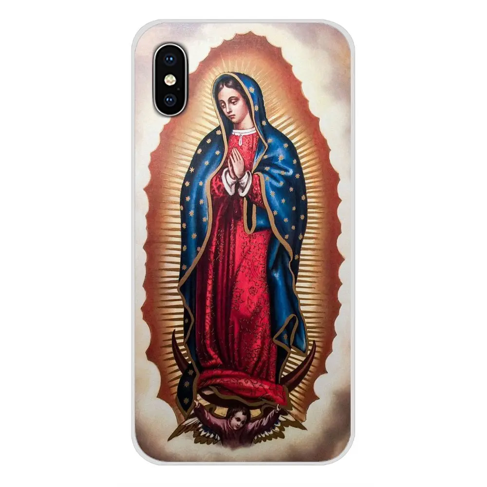 Для BQ Aquaris S 5059 5035 6040L C V Plus X X2 Pro U U2 Lite M 2017 E 4.5 E5 X5 на русский язык переводится следующим образом: Чехлы Virgin De Guadalupe Virgen Mary Soft Shell.