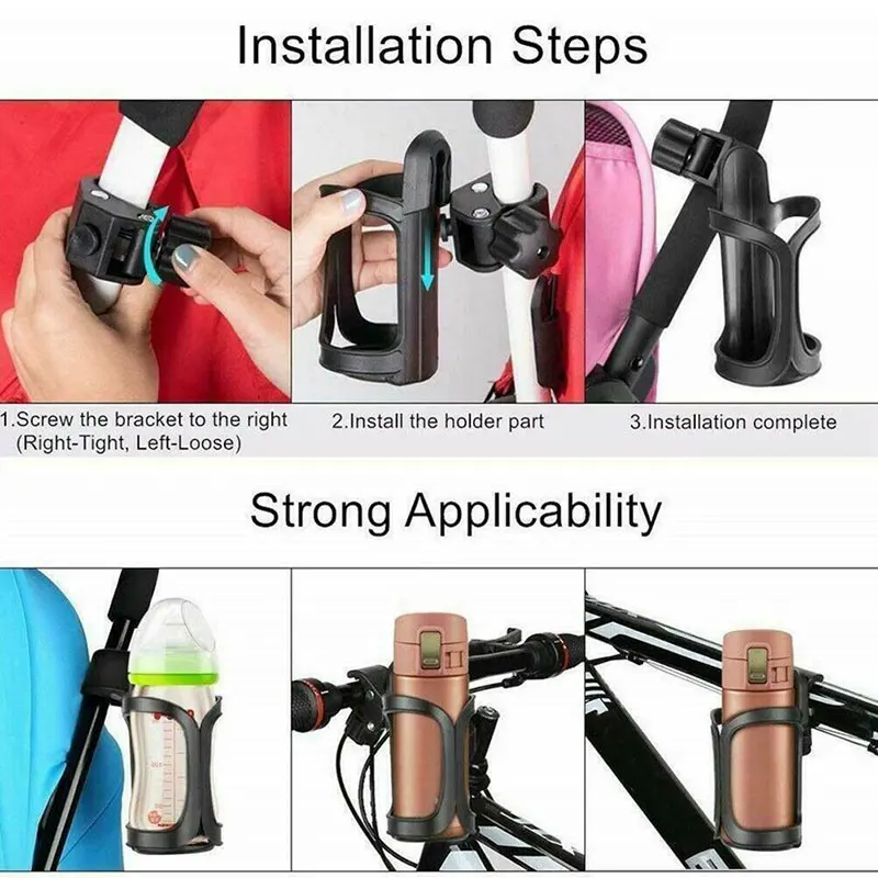 

High Quality 360 Degree Rotation Bike Bottle Cage Handlebar Mount Drink Water Cup Holder DOG88