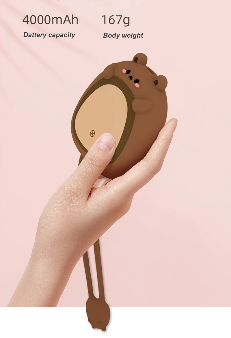 Kbxstart Mini Hand Warmer& Charging Treasure Dual-use Portable Mobile Power USB Charging Creative Explosion-proof Heater