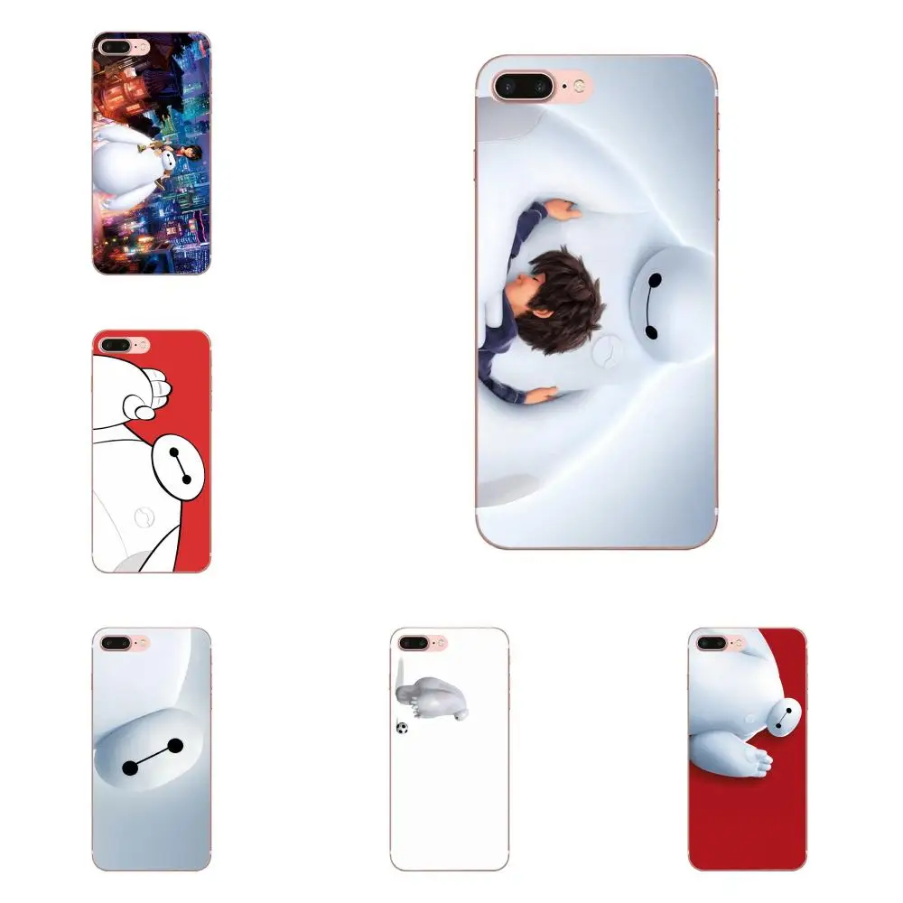 Мягкий чехол из ТПУ для Apple iPhone 4 4S 5 5C 5S SE SE2 6 S 7 8 11 Plus Pro X XS Max XR Big Hero Six Smile Baymax Face