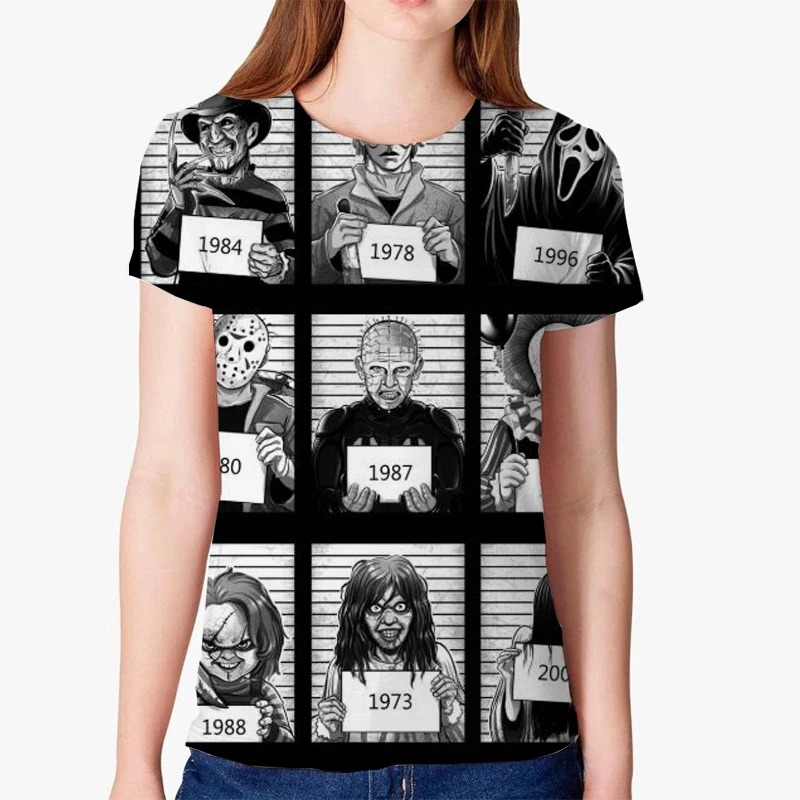 Женские футболки Harajuku на Хэллоуин топы для женщин 2020 Camisetas женские модные с 3D