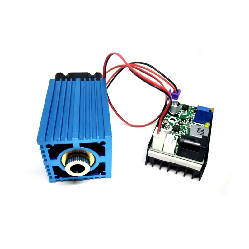 Focusable 1400mw 462nm 1.4W Blue Laser Diode Dot Module LD NDB7675 with Cooling Fan & 12V Adapter