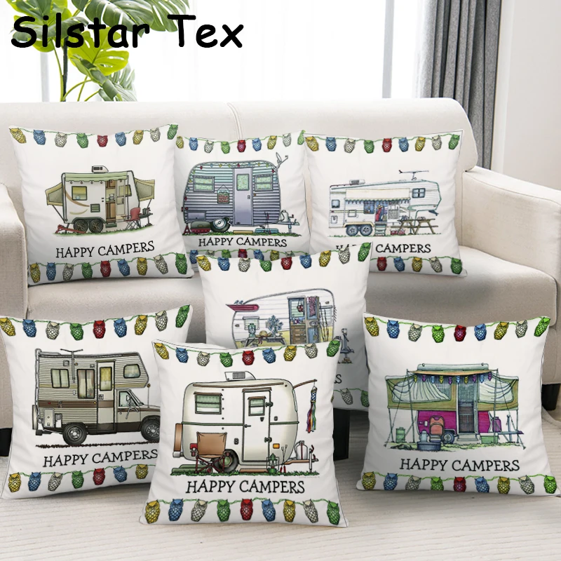 Новинка разные модели Автомобильных Подушек Silstar Tex Happy Campers чехол для кресла