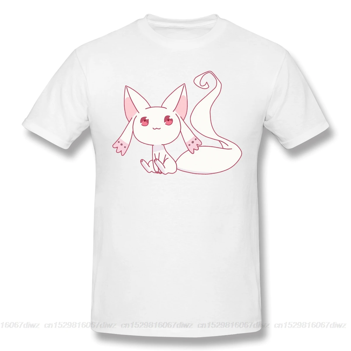 Magia Record Японские футболки с аниме рисунком для мужчин Lil Kyubey забавные хлопковые