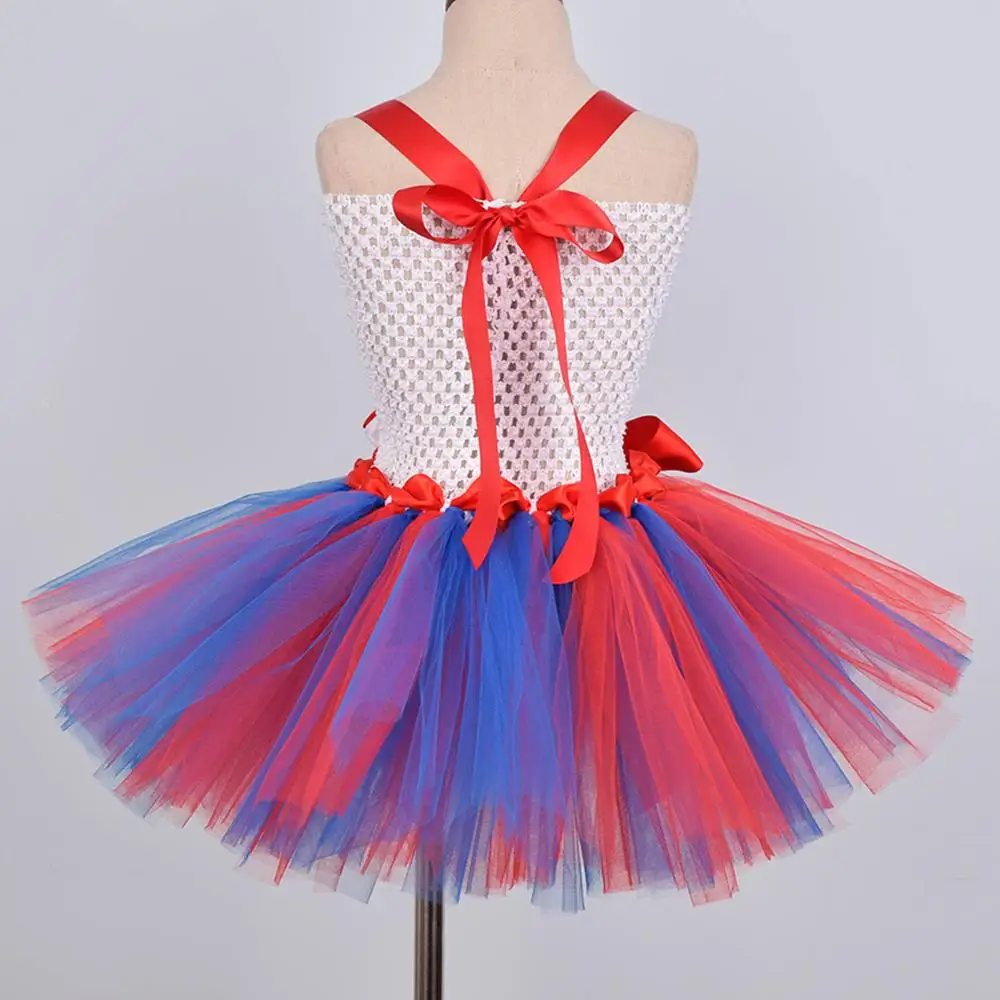 Одежда для девочек платье-пачка красный королевский синий пушистый день
