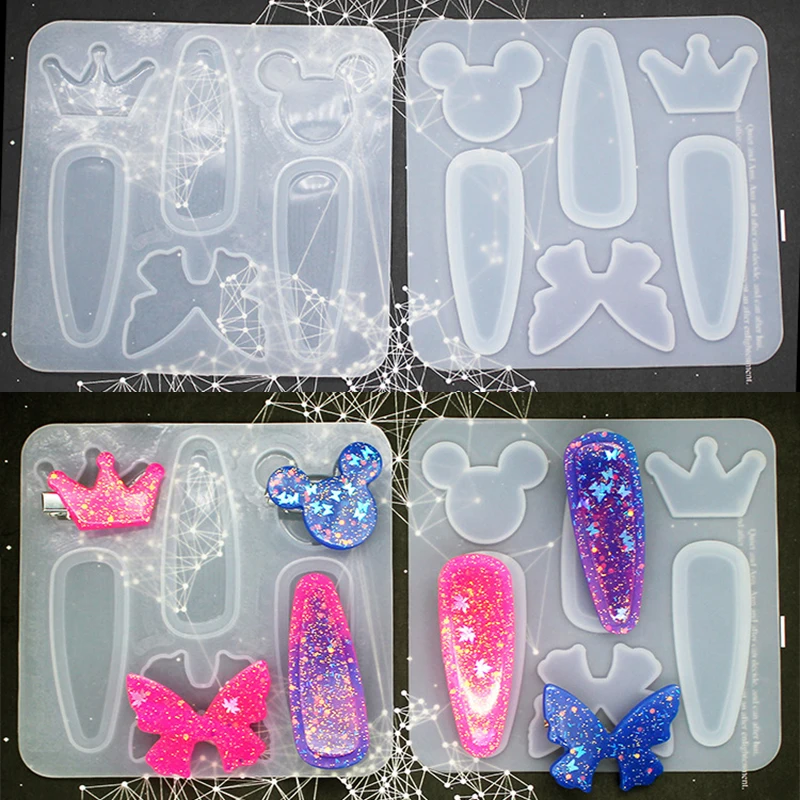 

Handmade Barrettes Silicone Molds DIY Hair Pin Mold Hair Clip Making Tools