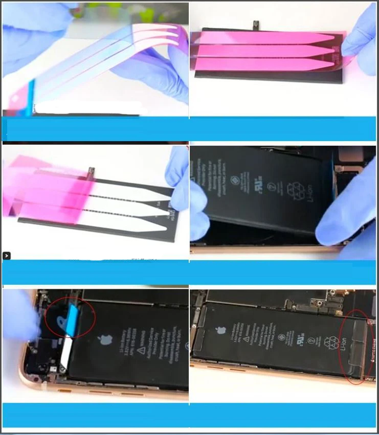 1000pcs Battery Sticker Adhesive Pull Strip Tab Glue For iPhone 12 mini 11 pro max X XS XR Max 8 7 6S Plus 5 5C 5S 4 4S | Мобильные