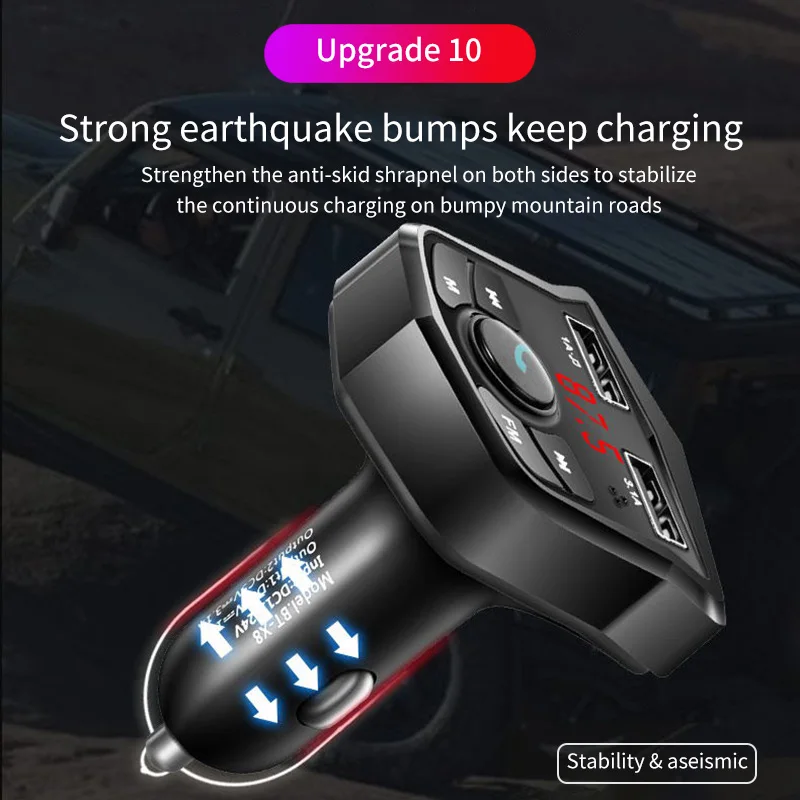 TIOODRE fm-передатчик Bluetooth 5 0 беспроводной автомобильный комплект свободные руки ЖК