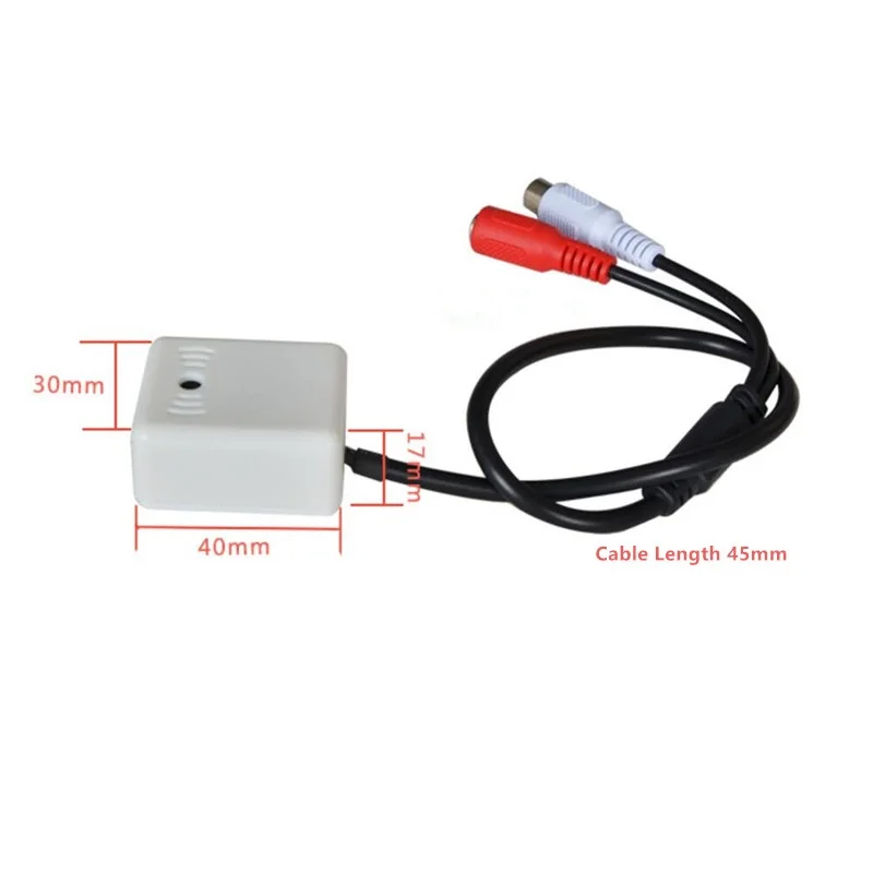 

Smar CCTV White Microphone Audio Pickup Device High Mini Microphone Voice Audio Pickup Device Sound Monitor for Security Cameras